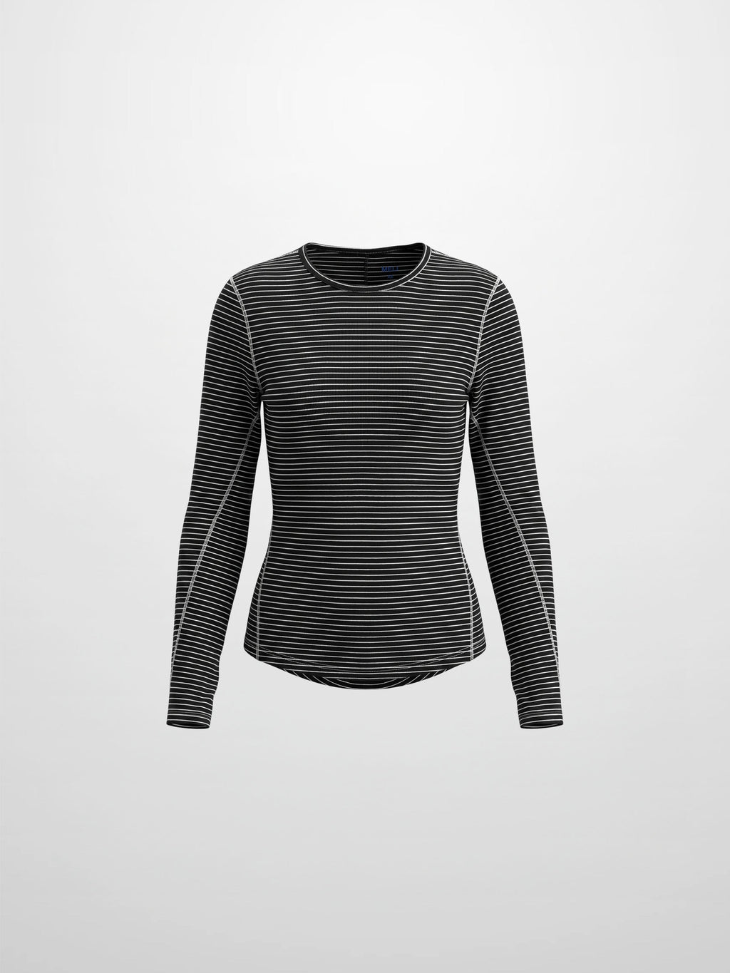 Striped Cross Stitch T-Shirt-Black