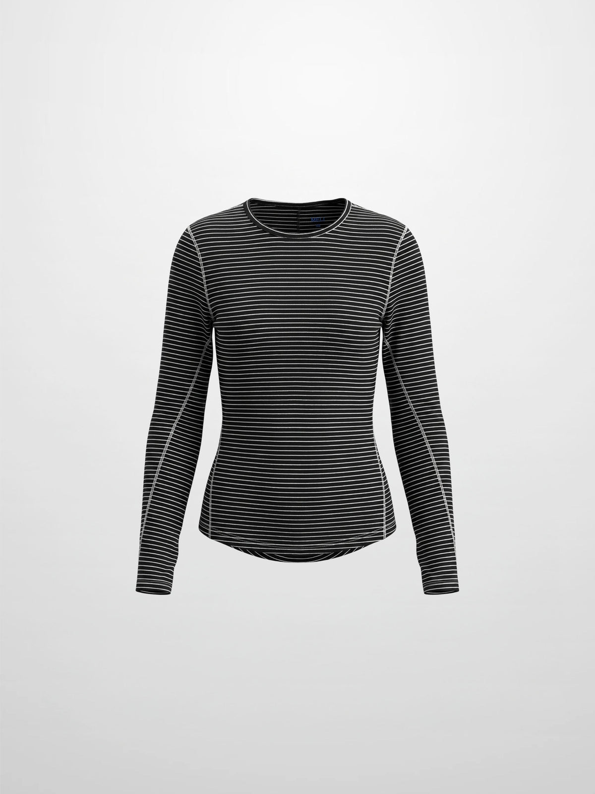 Striped Cross Stitch T-Shirt-Black