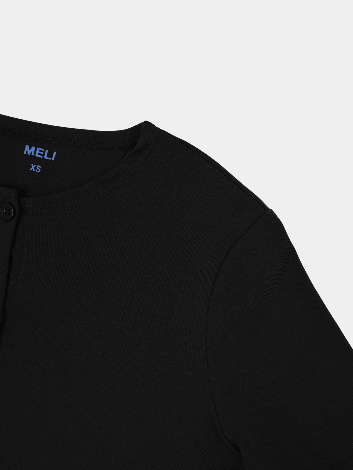 Crop T-Shirt Cardigan-Black