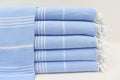 Light Blue Monaco Turkish Towel – Lightweight Quick Dry Beach & Bath Towel, Luxury Turkish Cotton Spa Towel, Travel & Pool Towel