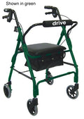 Rollator 4-Wheel Pad Seat Blue Pouch-Lever Brakes(LBPSBL)