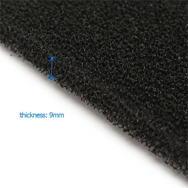 10pcs 28PPI Black Square Activated Carbon Foam Sponge Air Filter Pads Set for Smoke Absorber