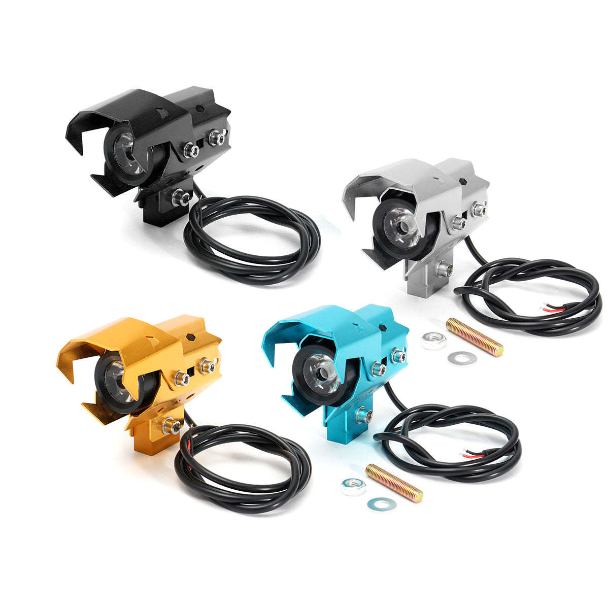 12-80V U8 10W 1500Lm LED Spot Fog Hi/Low Beam Motorcycle Bike Driving Light Headlight