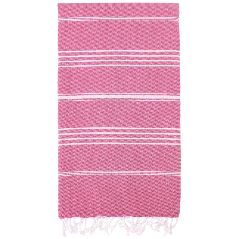Pink Monaco Turkish Towel – Lightweight Quick Dry Beach & Bath Towel, Luxury Turkish Cotton Spa Towel, Travel & Pool Towel