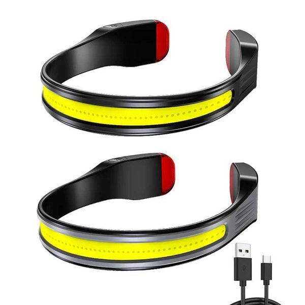 Outdoor Headlight Torch USB Rechargeable Camping Fishing Head Lamp Lantern Waterproof for Adventure Night Cycling EmergencyCL240807