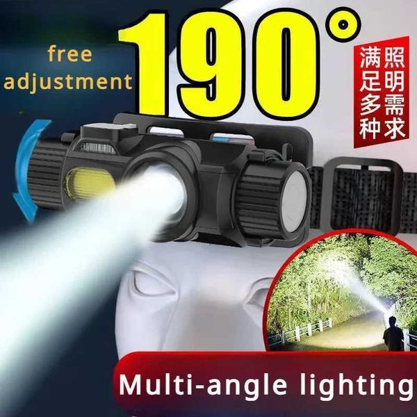 New Multifunctional Sensor Headlight Outdoor High-brightness Lighting Waterproof Work Light Long-lasting Night Fishing LightCL24087