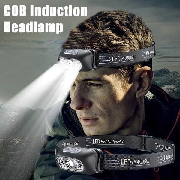 Strong LED Sensor Head Lamp Mini Led Night Fishing Waterproof Headlamps For Outdoor Cycling Headlights Powerful Portable TorchCL240807