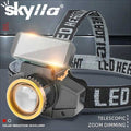 New Solar Head-Mounted Flashlight Waterproof Fishing Light Outdoor Induction Miners Lamp Strong Light HeadlightCL240807