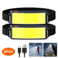 Hot COB LED Headlight Flashlight 3 Modes Light USB Rechargeable Head Lamp Built-in 1200mah Outdoor Hiking Camping LampCL240807