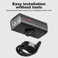 LED bicycle headlight USB charging MTB mountain bicycle headlight 400LM bicycle headlight power display screen used for night riding Y240921