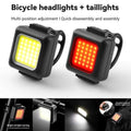 Mini bike lights bicycle front and rear lights C-type USB charging headlights warning taillights LED lights bicycle taillights Y240921