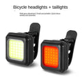 New type of bicycle front and rear mini LED light group USB charging bicycle headlight taillight COB light bead waterproof bicycle headlight Y240921
