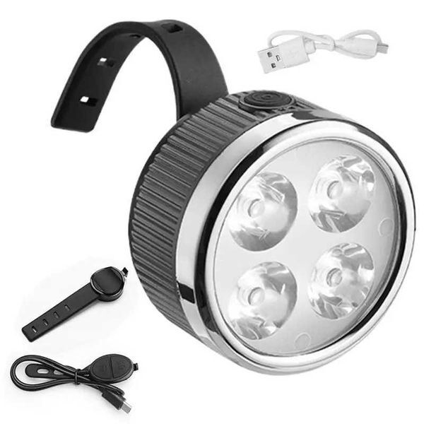 Outdoor LED bicycle headlight charging bicycle light with horn MTB bicycle headlight bicycle safety light used for night riding Y240921
