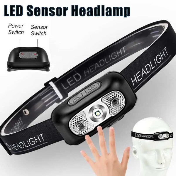 Strong Light Headlamp Mini LED Sensor Headlight Fishing Camping Powerful Head Torch Portable Waterproof Headlamp Work Light Z241129