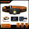 SUPERFIRE HL80-C Powerful LED Headlamp USB Rechargeable Sensor Headlight Zoom Head Lamp Flashlight for Fishing and Camping torch Z241129