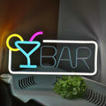 New Arrival 1pc Bar With Cocktails LED Wall Neon Art Sign Light For Party Gallery Pub Club Bar Shop Decoration 11.42*5.55 Z250118