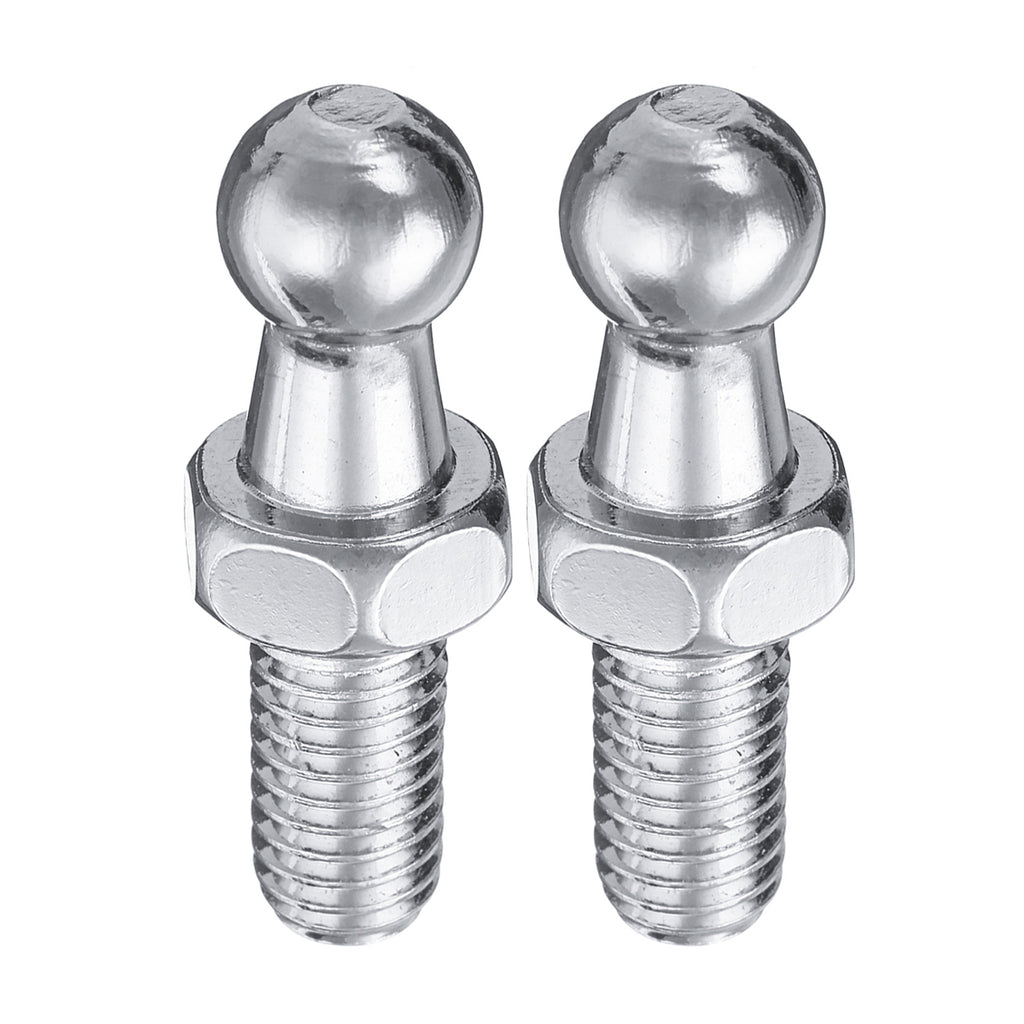 Universal Silver 2pcs Boot Bonnet Gas Strut End Fitting 10mm M8 Ball Pin Joint Valve Spring