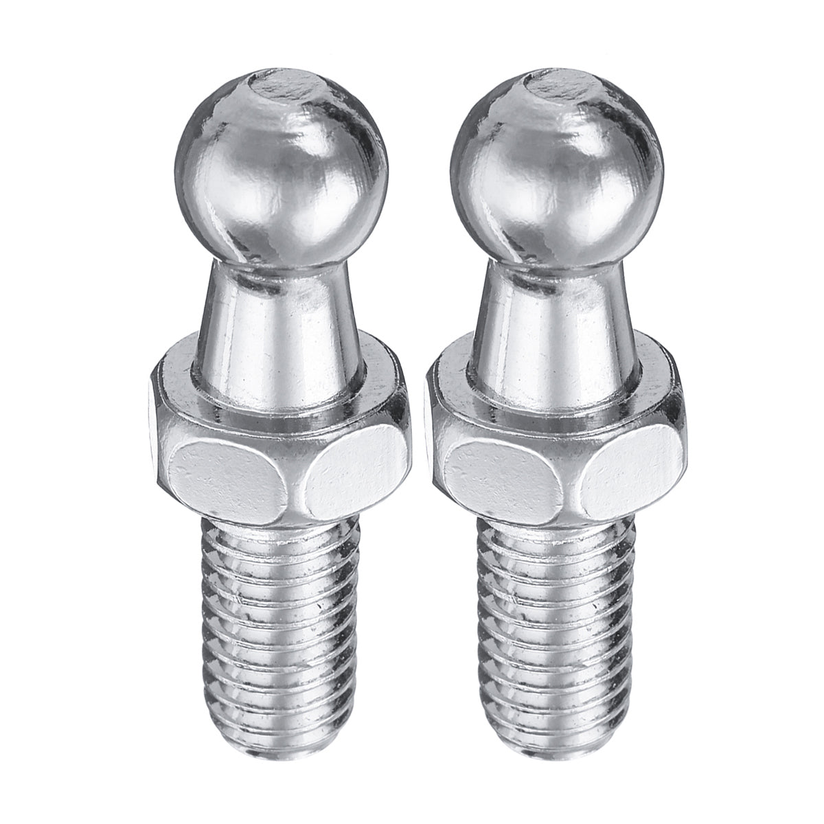 Universal Silver 2pcs Boot Bonnet Gas Strut End Fitting 10mm M8 Ball Pin Joint Valve Spring