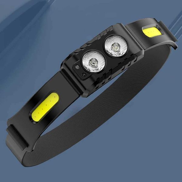 300 Lumen LED Headlight USB Charging Smart Head Lamp IPX4 Waterproof 4 Gears Light for Adults Runner Camping Climbing Outdoor X250225