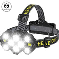 Rechargeable 10 LED headlights with white red light outdoor camping cycling running fishing headlights X250225