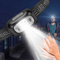 Mini LED Headlamp Body Motion Sensor Headlight USB Rechargeable Waterproof Head Lamp Outdoor Camping Hiking Torch Lamp Lantern X250225