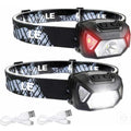 6 Modes Usb Rechargeable Headlamp IPX4 Waterproof Headlight Flashlights LED Head Lamp With Red Green Light For Outdoor Fishing X250225