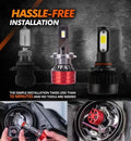 Heyword 2Pcs Car Headlight H4 H7 LED H11 9005 9006 H1 Auto Bulbs 160W 24000LM Light Lamp 6000K 12V Led Headlight Bulbs Other Electronic Components