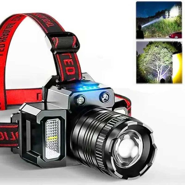 Sensor Headlamp LED Camping Search Light Head Flashlight Rechargeable Powerful Head Lamp Front Lanterns Headlights 5 Styles W250527