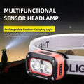 Smart Sensor Headlamp 1000LM Rechargeable LED Headlight 6 Modes Outdoor Head Torch Portable Work Light For Fishing Running
