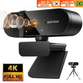 4K Webcam 1080P Mini Camera 2K Full HD Webcam with Microphone 30fps USB Web Cam for Auto Focus PC Laptop Video Shooting Camera 250609