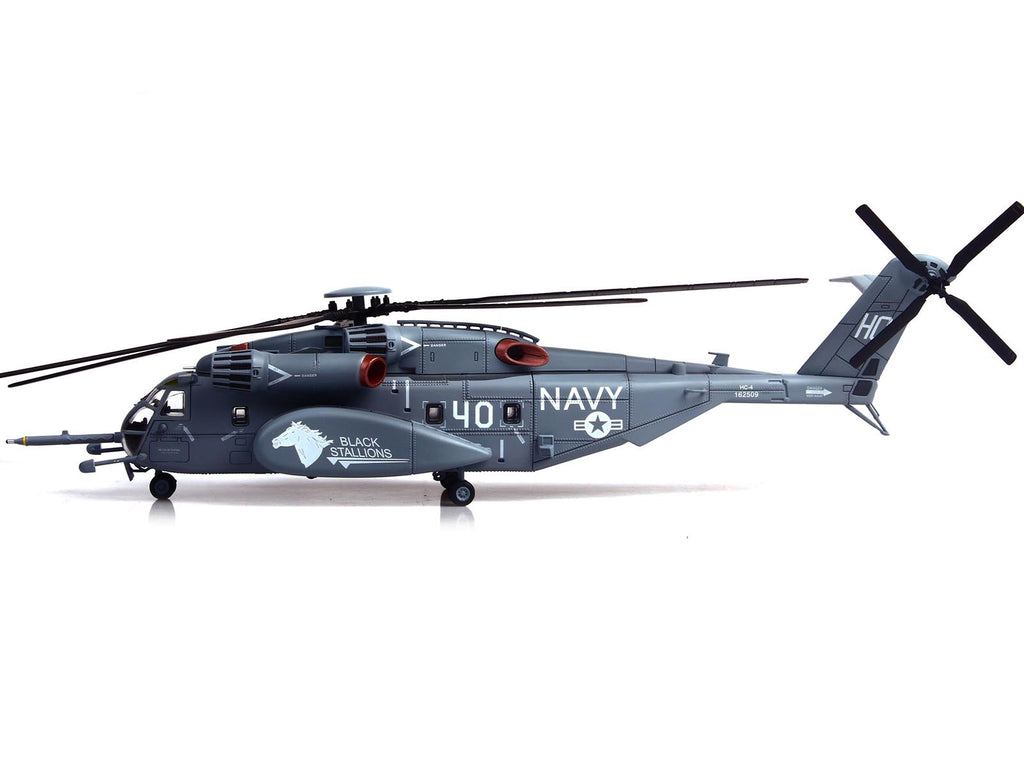 Sikorsky MH-53E Sea Dragon Helicopter "United States Navy Black Stallions Tail Number 40" Light Gray 1/72 Diecast Model by Panzerkampf