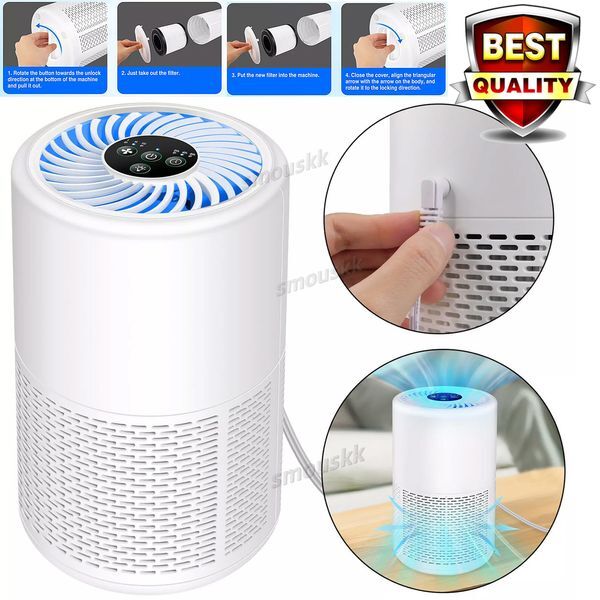 Air Purifier for Home, Allergies and Pets Hair H13 True HEPA Filter Removes 99.97% of Pollutants, Low Noise