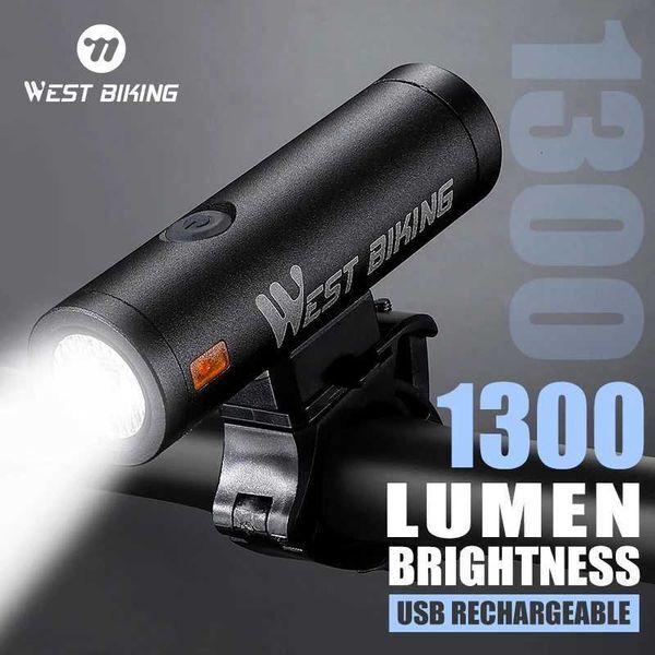 1300LM Bicycle Light USB Rechargeable Lamp MTB Bike Front Flashlight Waterproof Cycling Headlight Bike Accessories Z250809