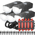Bike Light Set Bicycle Headlight Taillight Rechargeable Front and Rear Set MTB Bike Flashlight Cycling Light Bicycle Accessories Z250809