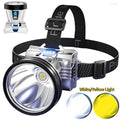 Headlamps Super Bright High Power Headlamp Rechargeable 3 Modes LED Headlight Mobile Bank Torch Light For Camping Fish