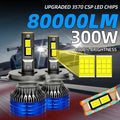 1Pair 300W 80000LM H7 H4 LED Headlight High Power Canbus H11 H1 H8 H9 9005 HB3 9006 HB4 Turbo Lamp 6000K Car Lights 12V Fog Lamp X250920