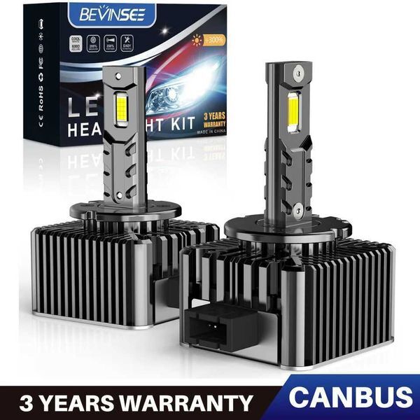 BEVINSEE D1S D3S LED Canbus D2S D5S D1R D2R D3R LED Headlight Bulbs 70W 6000K 7000LM Auto Xenon Bulbs Replacement PlugPlay 12V X250920