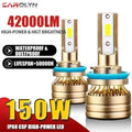 2Pcs led headlights H1 H4 H7 led lamps Super Bright LED Headlight H4 Car Bulb 6000K White Car Light fog lights X250920