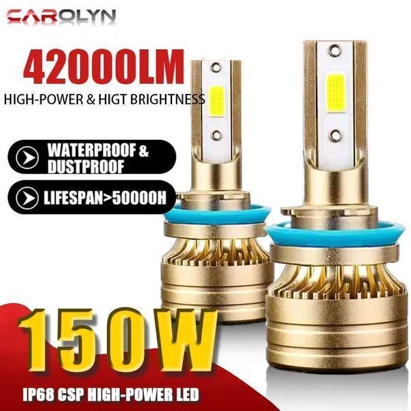 2Pcs led headlights H1 H4 H7 led lamps Super Bright LED Headlight H4 Car Bulb 6000K White Car Light fog lights X250920