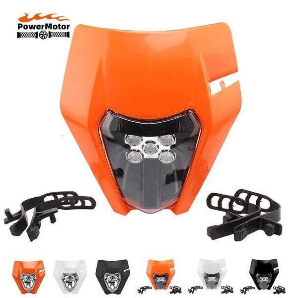 for KTM LED Headlight Plate EXC EXCF SX XC 125 150 250 350 450 Motocross Dirt Pit Bike Accessories Moto Enduro Motorcycle Mask X250920