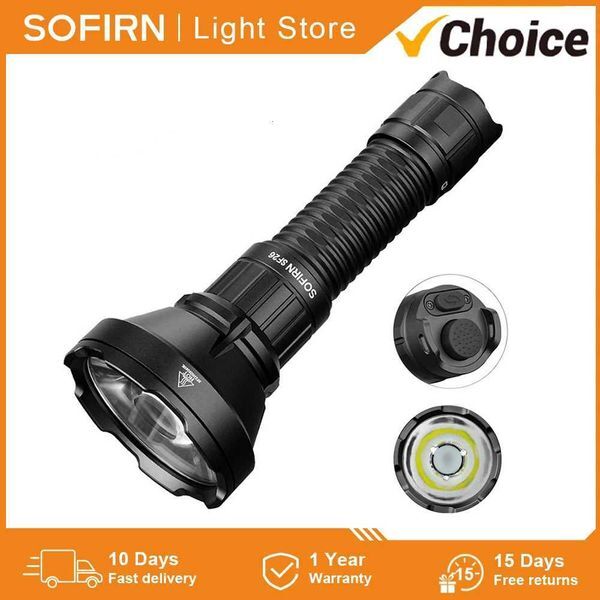 Sofirn SF26 21700 Tactical Flashlight 2000lm 964m Long-Range USB C Rechargeable Torch with Double Tail Switch IPX-8 Z251115
