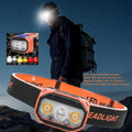 T-306 Rechargeable LED HeadlampUltra-Bright Headlight with 5 ModesUSB Charging45 AdjustableLong-Last for CampingRunningW251128