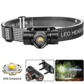 Waterproof SY-5846 LED Headlamp 850LM Powerful Headlight with Zoom Rotation Type-C Rechargeable for Camping Hunting WorkW251128