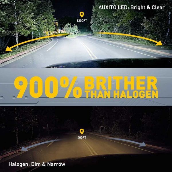 AUXITO 2Pcs 25000LM H4 9003 LED Headlight Bulb HB2 9012 GIR2 9005 HB3 9006 HB4 H11 H9 H8 LED Car Light 80W Turbo 6500K HeadlampW251129