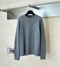 Color: LightGrey - Size: XL - Adult: yes - Men's Plus Size Hoodies & Sweatshirts jacquard letter knitted sweater in autumn / winter acquard knitting machine e Custom jnlarged detail crew neck cotton 632434
