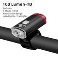 style: LUMEN TD, Brightness: 100 - Bicycle light headlights night riding glare flashlight USB charging