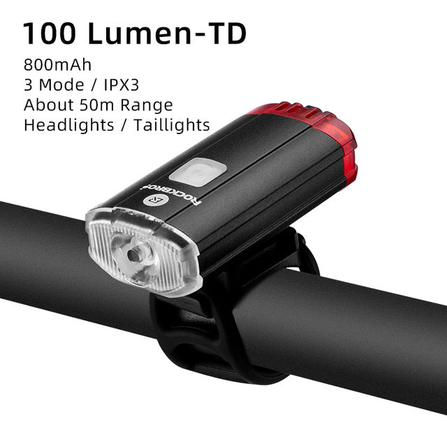 style: LUMEN TD, Brightness: 100 - Bicycle light headlights night riding glare flashlight USB charging
