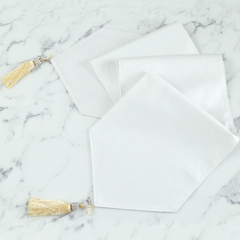 Color: White, Size: 35X210CM - Table Runner Nordic Light Luxury Simple Long Bed Flag Bed Tail Towel