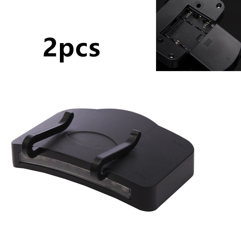 Color: Black battery 2pcs - Outdoor headlights led charging cap light camping adventure cap light