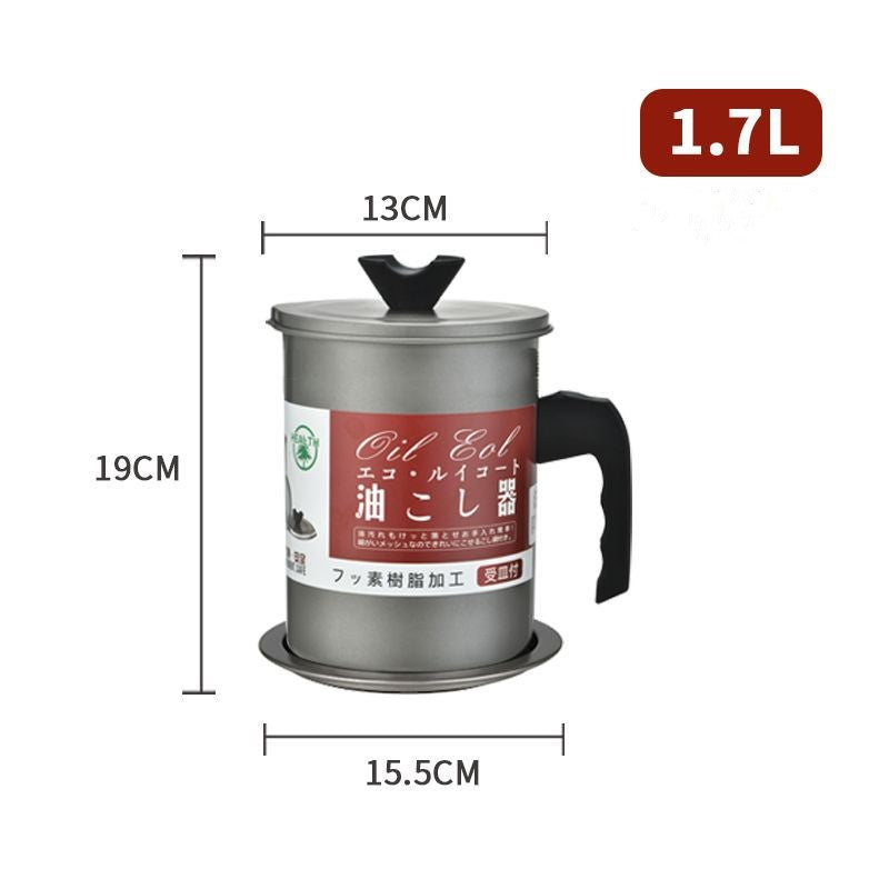 style: C - Household Kitchen Large Capacity Residue Filter Oiler